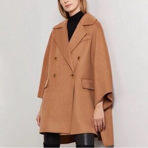 BCBG Manchester Oversized Cape Coat - CAMEL / XS/S (NWT)